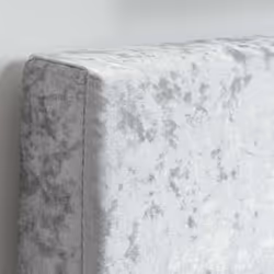 Small Double Bed Frame & Mattress Grey Velvet Fabric Birlea Sleepsoul Paris 4FT