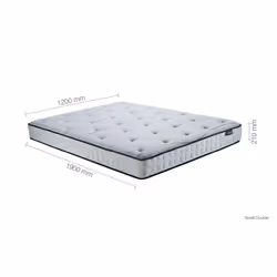 Small Double Bed Frame & Mattress Grey Fabric Birlea Sleepsoul Paris 4FT - Additional view 8