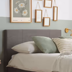 King Size Bed Frame & Mattress Grey Fabric Birlea Sleepsoul Paris 5FT