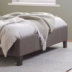 King Size Bed Frame & Mattress Grey Fabric Birlea Sleepsoul Paris 5FT - Additional view 5