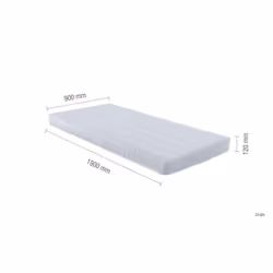 Single Bed Frame & Mattress White Wood Birlea Sleepsoul Cambridge 3FT - Additional view 5