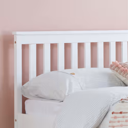 Small Double Bed Frame & Mattress White Wood Birlea Sleepsoul Cambridge 4FT