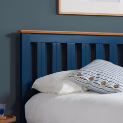 Navy Wood King Ottoman Bed and Mattress Bundle Phoenix Nebula 150cm 5ft