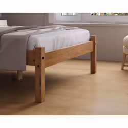 Pine Wood Small Double Bed and Mattress Bundle Rio Air Sleepsoul 120cm 4ft