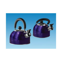 1.6 L Gas Stove Top Whistle Kettle | Folding Handle | Blue