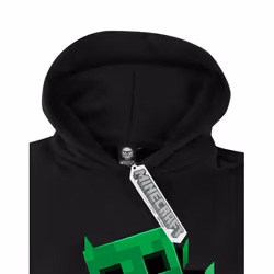 Minecraft Creeper Inside Boy's Black Hoodie - 14-15 Years