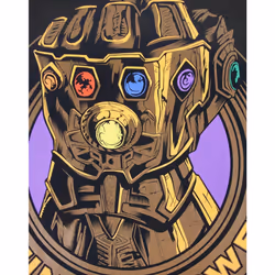 Marvel Avengers Infinity War Thanos Gauntlet Men's Adults T-Shirt Top - 3XL