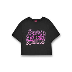 Barbie Cropped Short Sleeved T-Shirt (Womens Grey) - XX-Large