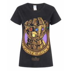 Marvel Short Sleeved T-Shirt (Womens Black) - Small
