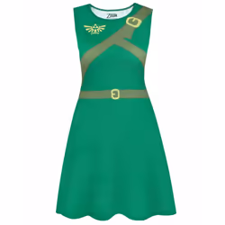 Nintendo Sleeveless Skater Dress (Womens Green) - Large