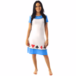 Disney Short Sleeve Skater Dress (Womens White) - Small