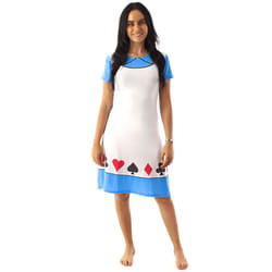 Disney Short Sleeve Skater Dress (Womens White) - Medium