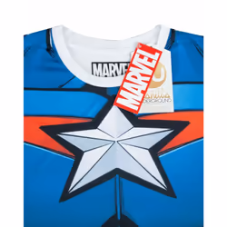 Marvel Short Sleeved T-Shirt (Mens Blue) - Large