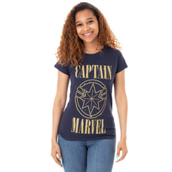 Marvel Short Sleeved T-Shirt (Womens Blue) - X-Large