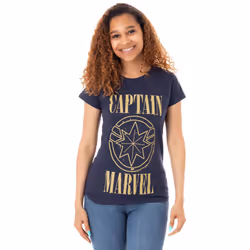Marvel Short Sleeved T-Shirt (Womens Blue) - XX-Large