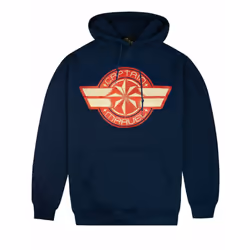 Marvel Hoodie (Womens Blue) - Medium