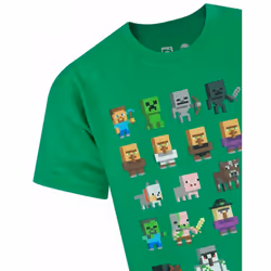 Minecraft Sprites Boys Green T-shirt - 13-14 Years