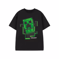 Minecraft Short Sleeved T-Shirt (Boys Black) - 5-6 Years