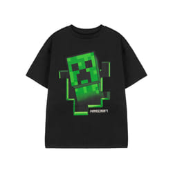 Minecraft Short Sleeved T-Shirt (Boys Black) - 5-6 Years