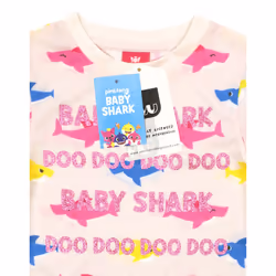 Baby Shark Short Sleeved T-Shirt (Girls Pink) - 1-2 Years