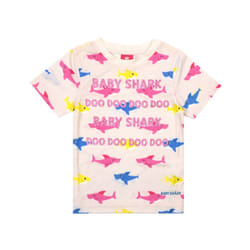 Baby Shark Short Sleeved T-Shirt (Girls Pink) - 3-4 Years