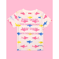 Baby Shark Short Sleeved T-Shirt (Girls Pink) - 4-5 Years