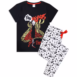 Disney T-Shirt and Lounge Pants (Womens Black) - Medium