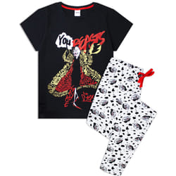 Disney T-Shirt and Lounge Pants (Womens Black) - Medium