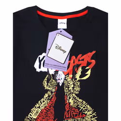 Disney T-Shirt and Lounge Pants (Womens Black) - X-Large