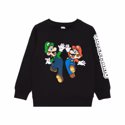 Nintendo Sweatshirt (Boys Black) - 7-8 Years