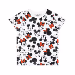 Disney Short Sleeved T-Shirt (Girls White)