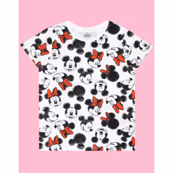 Disney Short Sleeved T-Shirt (Girls White)
