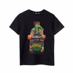 Teenage Mutant Ninja Turtles Short Sleeved T-Shirt (Boys Black) - 7-8 Years