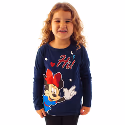 Disney Short Sleeved T-Shirt (Girls Blue) - 4-5 Years