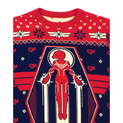Marvel Christmas Jumper (Womens Black) - Medium