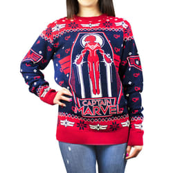 Marvel Christmas Jumper (Womens Black) - Large