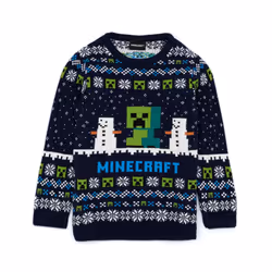 Minecraft Christmas Jumper (Boys Blue) - 11-12 Years