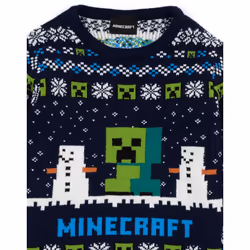 Minecraft Christmas Jumper (Boys Blue) - 11-12 Years
