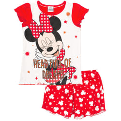 Disney Short Sleeve Short Leg Pyjama Set (Girls Red) - 2-3 Years