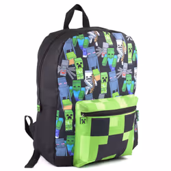 Minecraft All Over Print Kids Black Backpack
