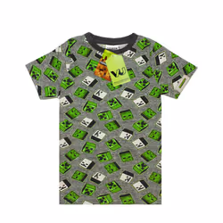 Minecraft All Over Print Creeper Zombies Boy's T-Shirt - 7-8 Years