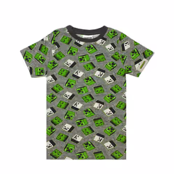Minecraft All Over Print Creeper Zombies Boy's T-Shirt - 11-12 Years