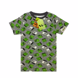 Minecraft All Over Print Creeper Zombies Boy's T-Shirt - 13-14 Years