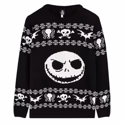 Disney The Nightmare Before Christmas Christmas Jumper (Unisex Black) - X-Small