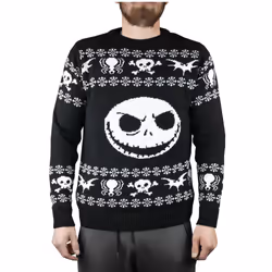 Disney The Nightmare Before Christmas Christmas Jumper (Unisex Black) - X-Small