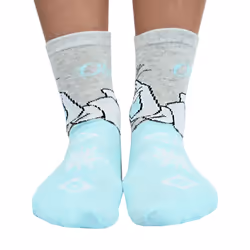 Disney Calf Socks Set of 3 (Unisex Kids Blue) - 12.5-3.5 UK