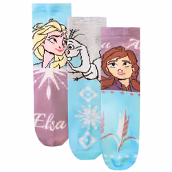 Disney Calf Socks Set of 3 (Unisex Kids Blue) - 12.5-3.5 UK