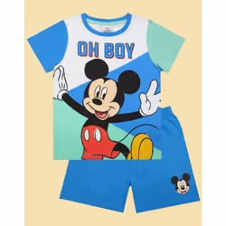 Disney Short Sleeve Short Leg Pyjama Set (Boys Blue) - 4-5 Years