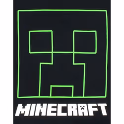 Minecraft Creeper Face Boy's Black Sweatshirt - 11-12 Years