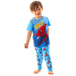 Marvel Short Sleeve Long Leg Pyjama Set (Unisex Kids Blue) - 9-10 Years